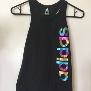 black adidas tank top